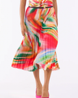 BOLD SWIRL PLEATED SKIRT