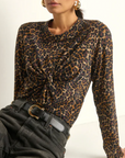 LEOPARD TWIST TOP