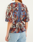 PAISLEY SHORT SLEEVE BLOUSE