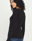 Long Sleeve Variegated Ribbed Tee (More Colors)