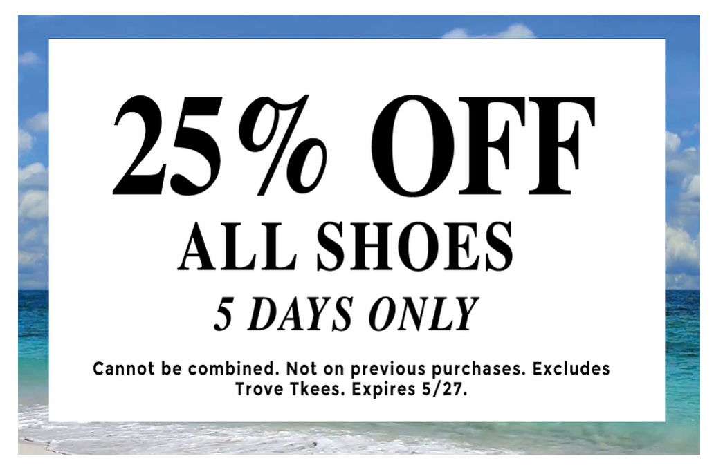 Kick Off Summer with 25% Off Shoes