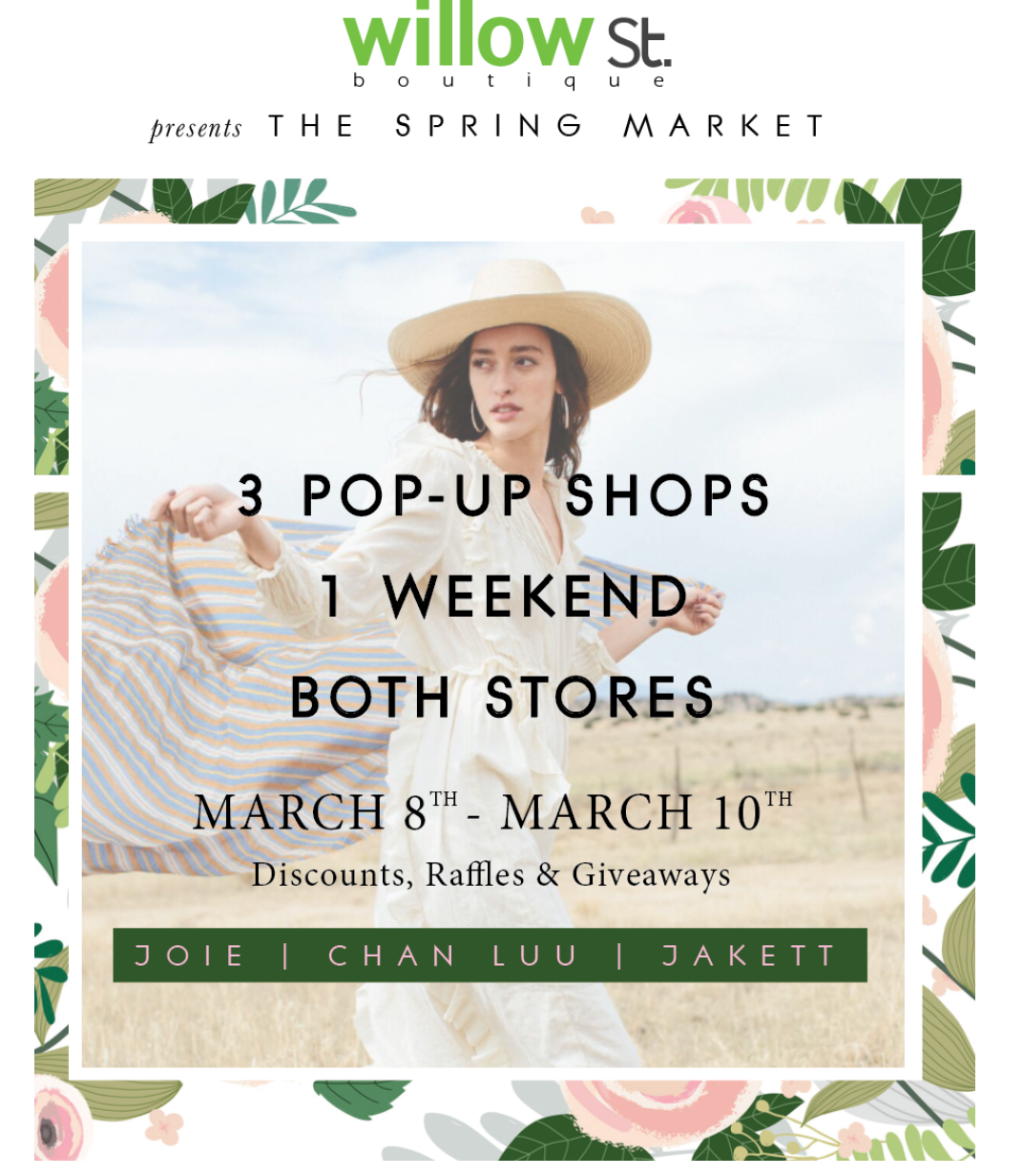 Willow St. Presents the Spring Market