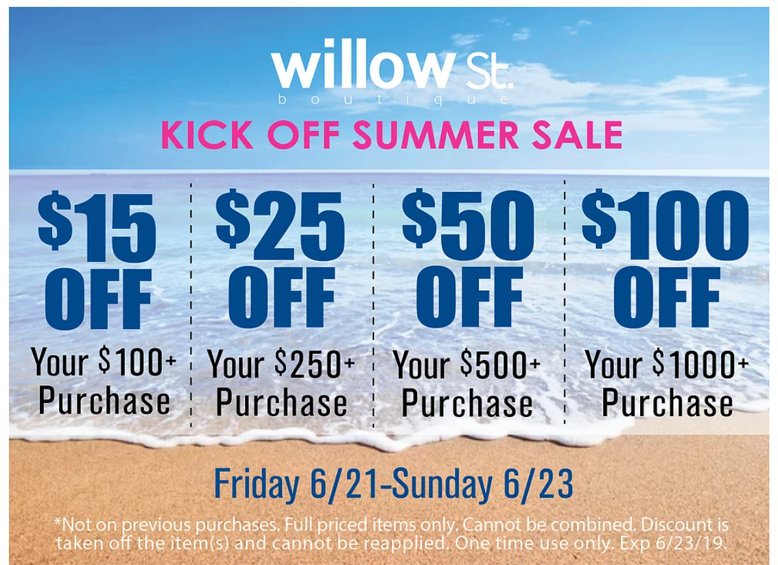 Summer Kick Off Sale