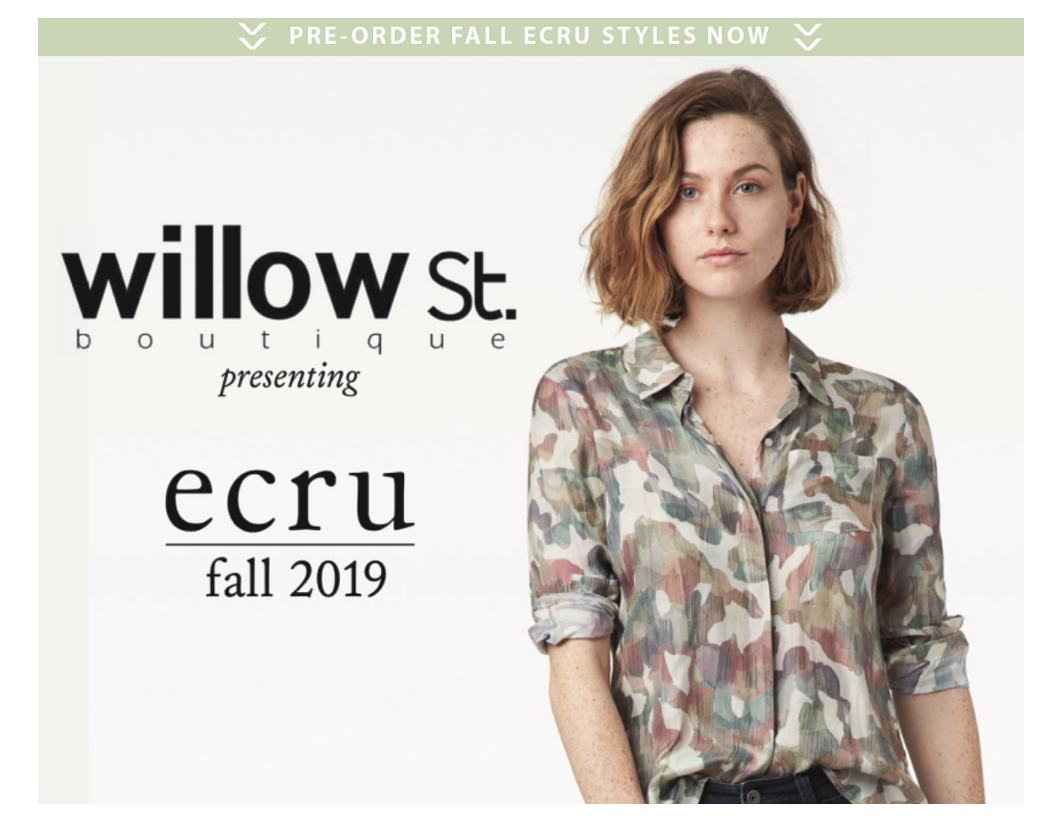 Pre-Order Fall Ecru Styles Now