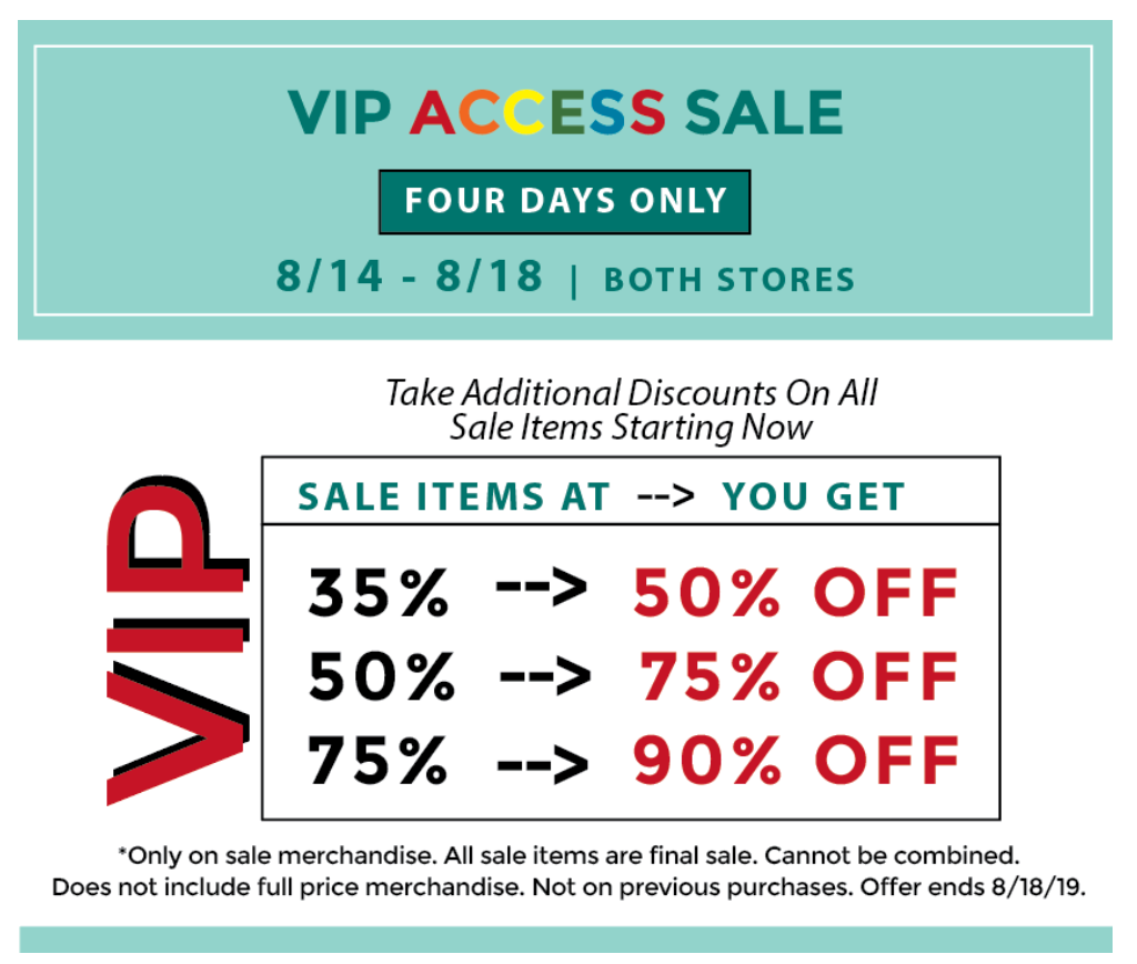 VIP Access Sale Starts Now