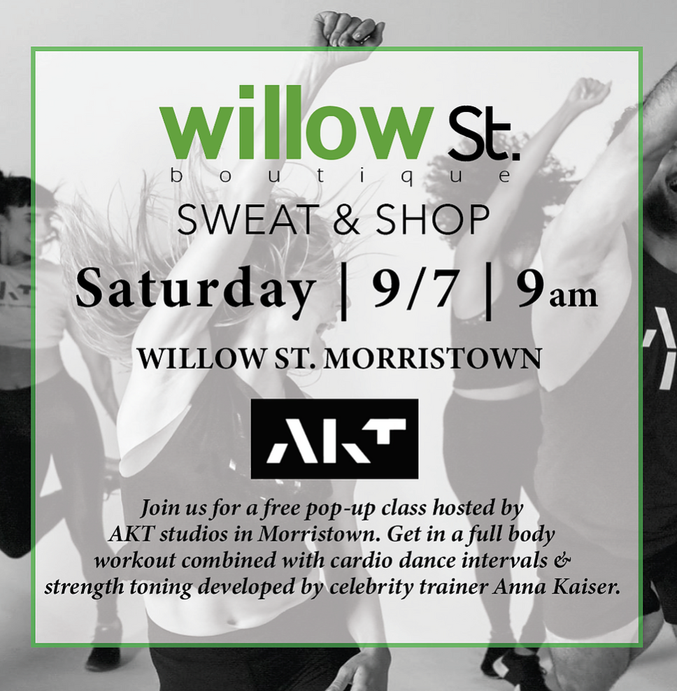 Sweat &amp; Shop This Saturday in Morristown