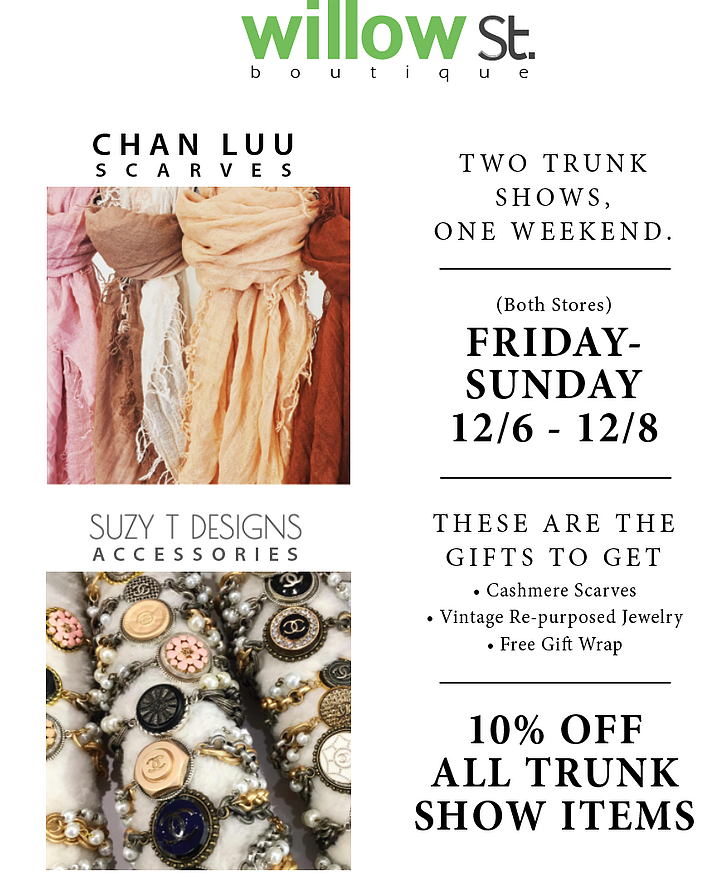 2 Trunk Shows- 1 Weekend