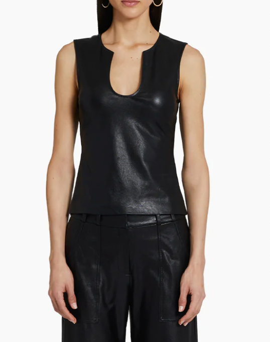 Load image into Gallery viewer, Damon Faux Leather Top
