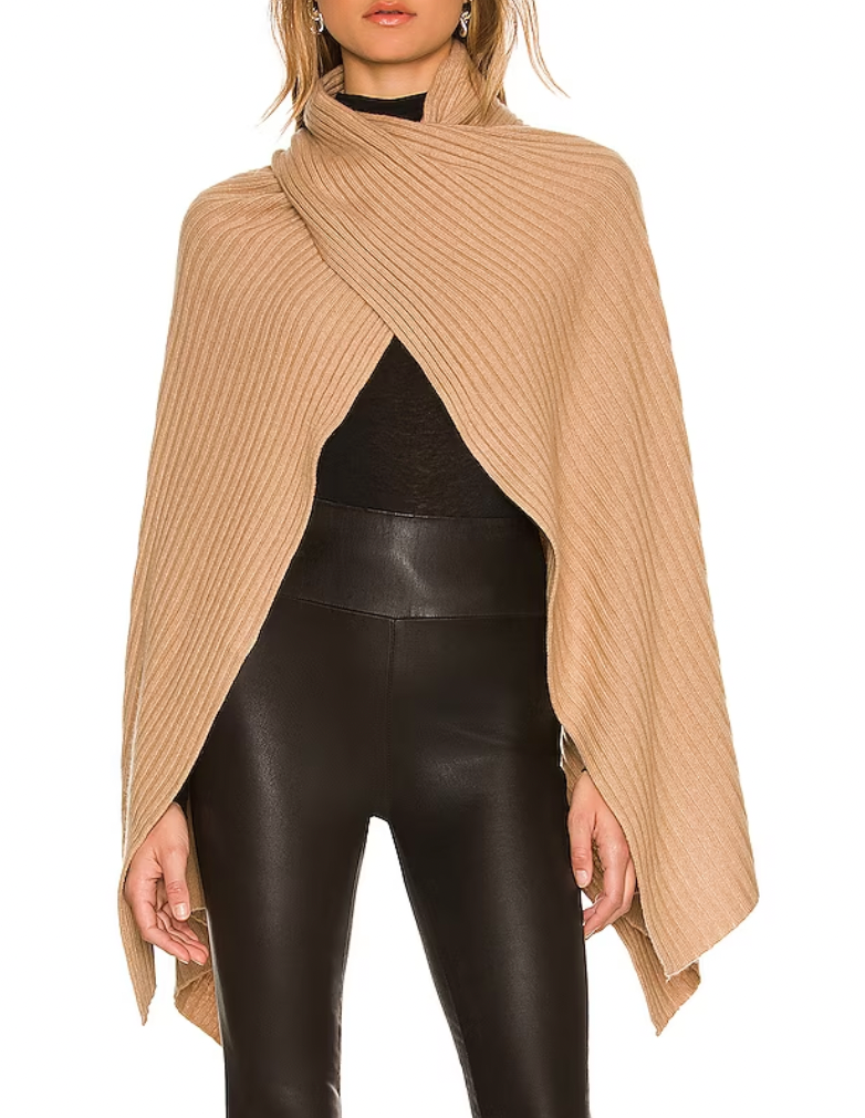 Hybrid Rib Cashmere Cape (More Colors)