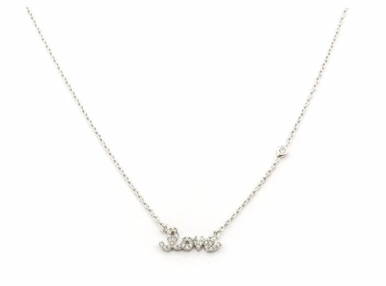 CZ Love Pendant Necklace