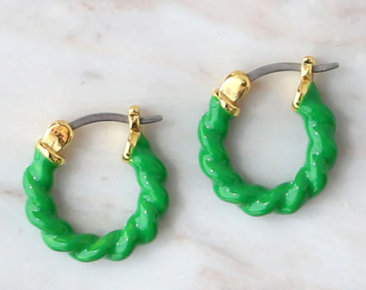 Twist Enamel Hoop