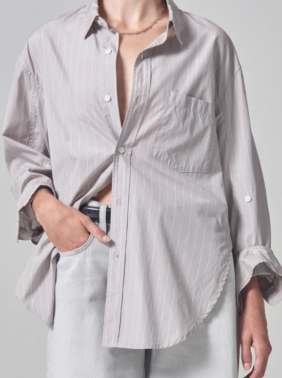 Kayla Shirt Grey Stripe