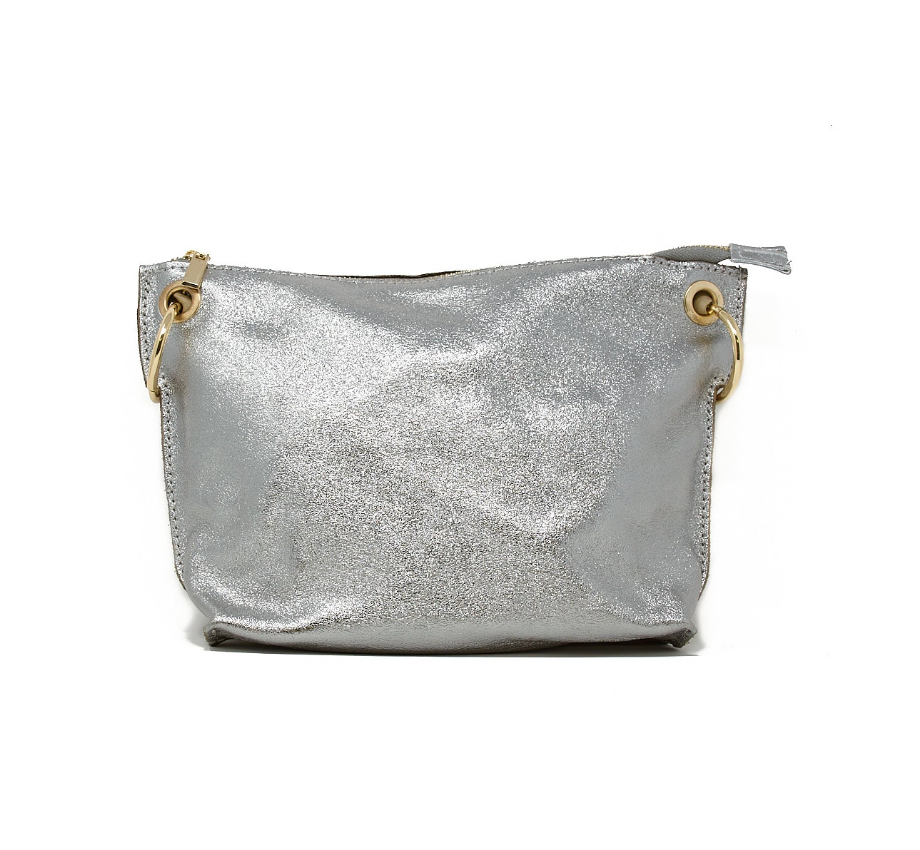 Metallic Handbag Pewter