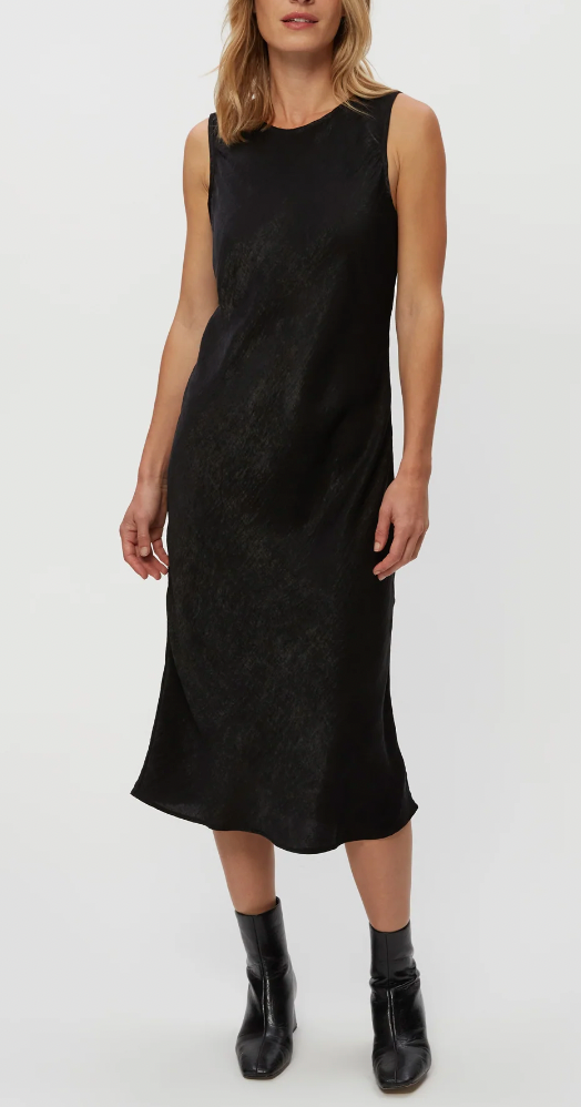 Seema Hammered Satin Midi Dress (More Colors)