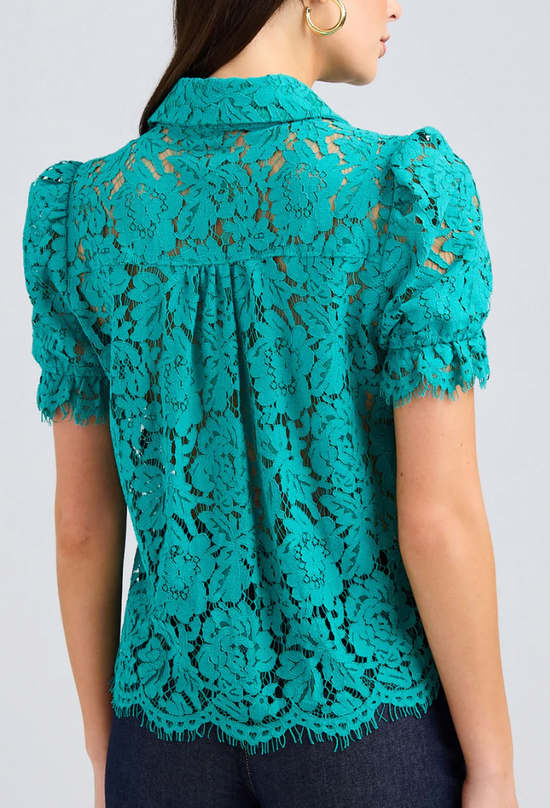 Mina Lace Top Topaz