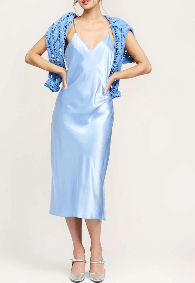 SILK DRESS WITH SWEATER ($30 OFF)