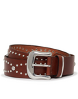 STUDDED BELT MAHOGANY