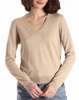 COTTON V NECK SWEATER
