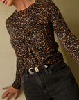 LEOPARD TWIST TOP