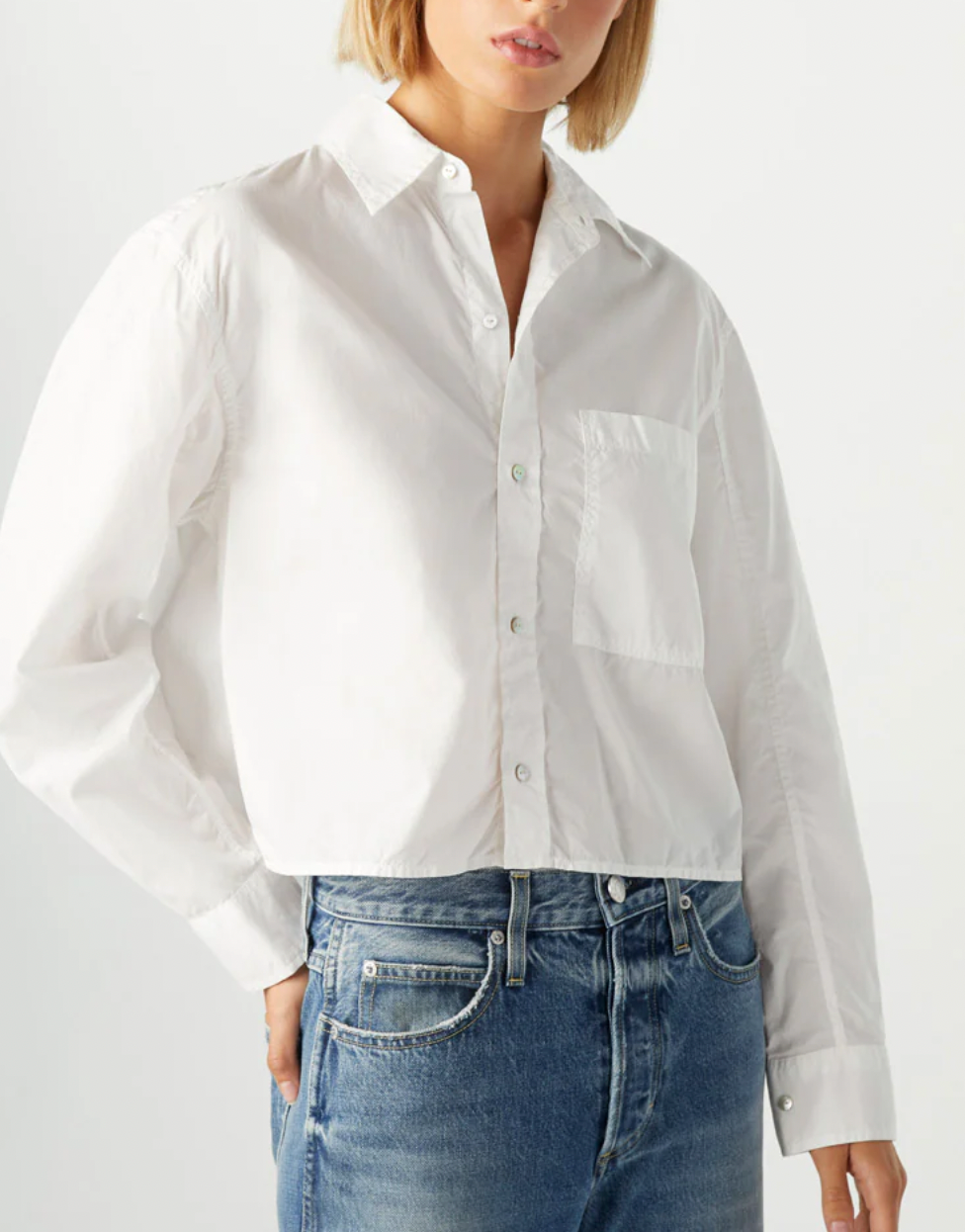 Ruth Crop Blouse Wht