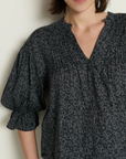 SCARLET PINTUCK TOP