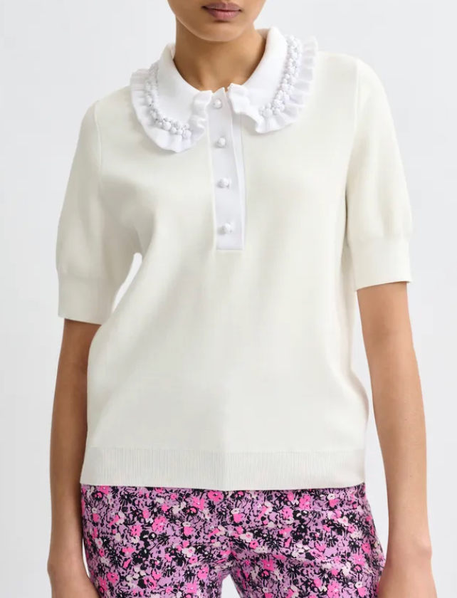 RUFFLE POLO TOP