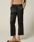 LEATHER CROPPED TROUSER