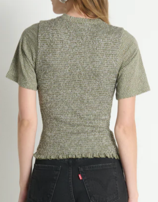 OLIVIA SMOCKED TEE