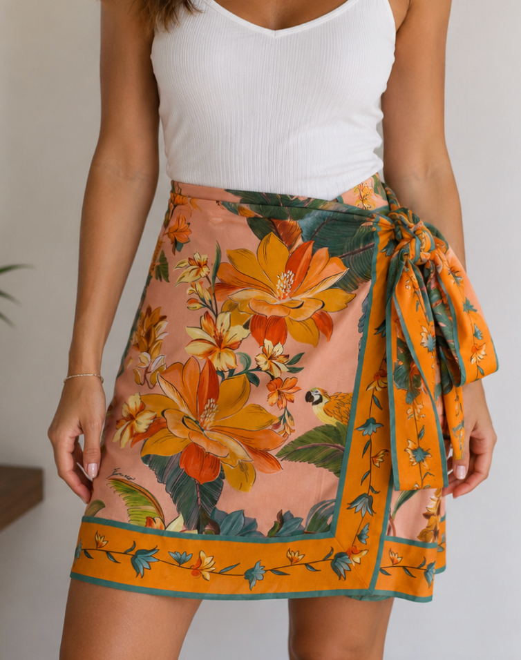 TROPICAL WRAP SKIRT