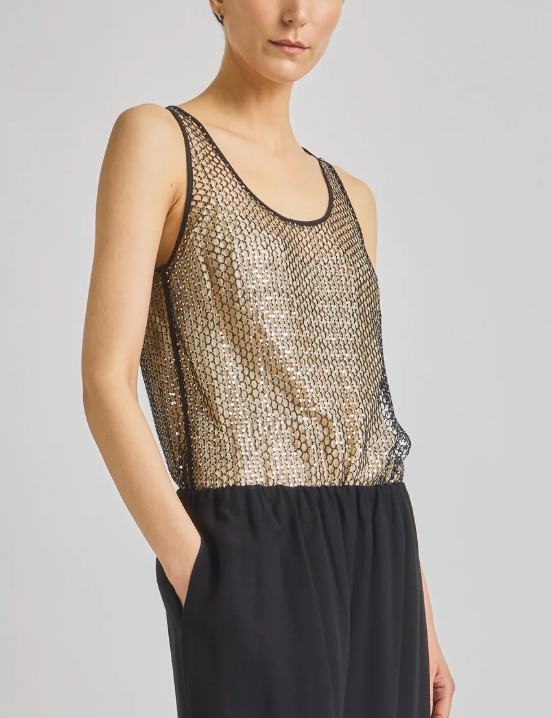 SEQUIN MESH TANK
