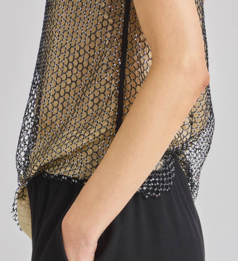 SEQUIN MESH TANK