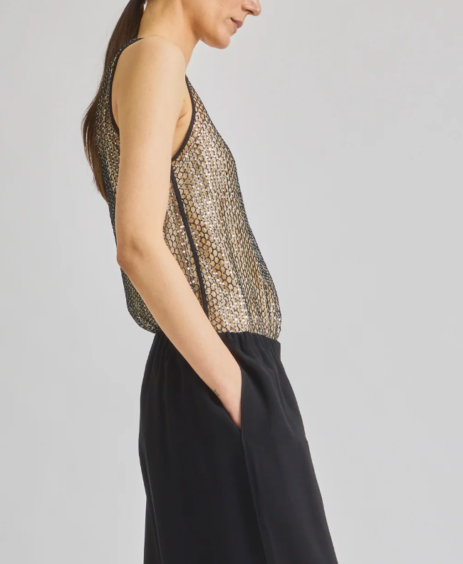 SEQUIN MESH TANK