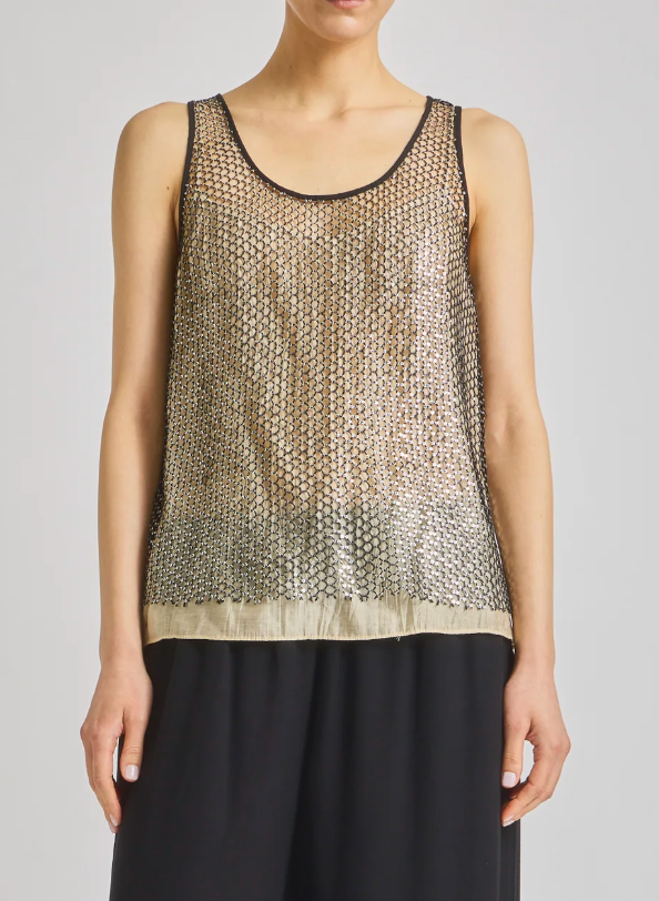 SEQUIN MESH TANK
