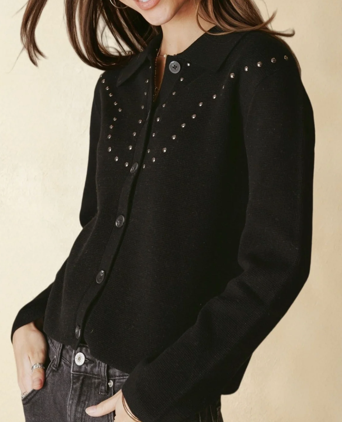 THERESA COLLAR KNIT JACKET