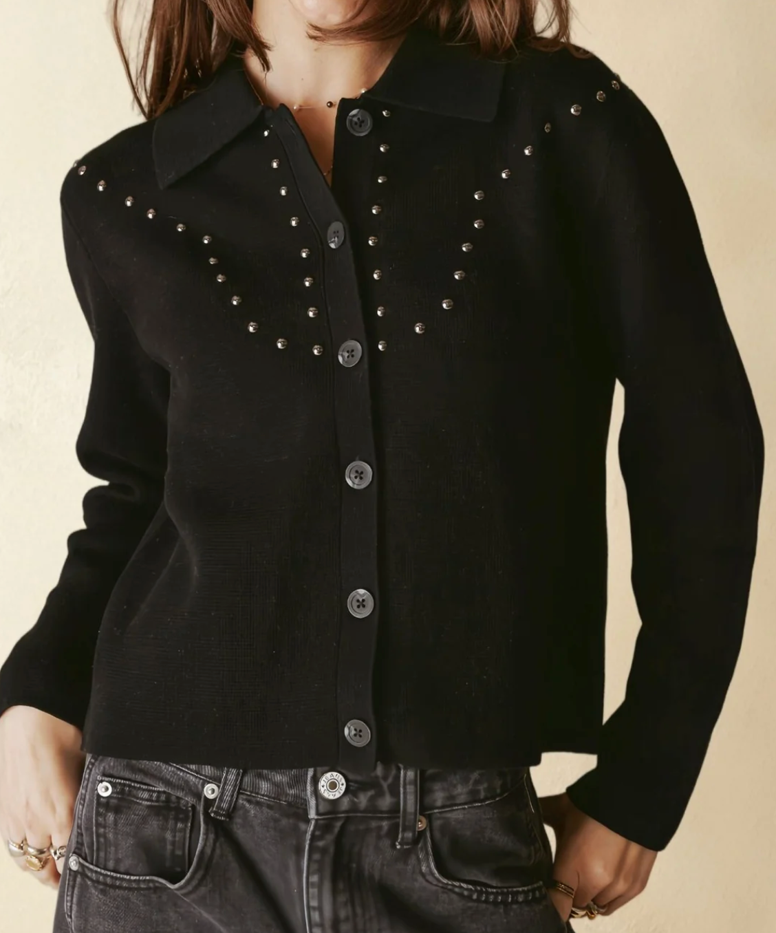 THERESA COLLAR KNIT JACKET