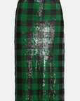 CHECKED MIDI SKIRT