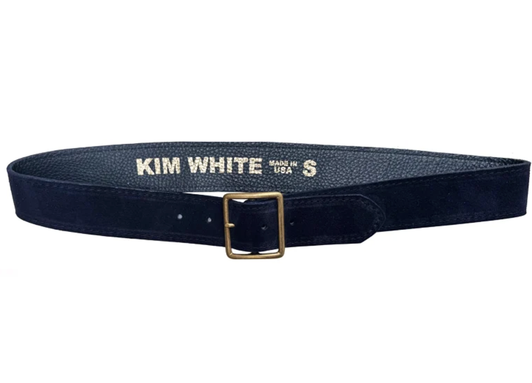THIN SQUARE BUCKLE BELT NAVY