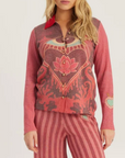 KNIT RED COLLAR SWEATER