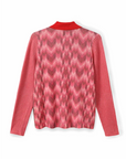 KNIT RED COLLAR SWEATER
