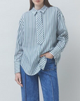 STRIPED SHIRT WITH TIE