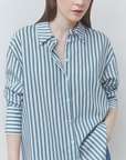 STRIPED SHIRT WITH TIE